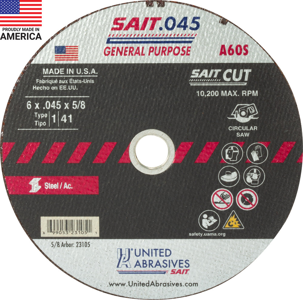 UNITED ABRASIVES SAIT 23105 GRINDING & CUT OFF WHEELS