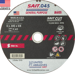 UNITED ABRASIVES SAIT 23105 GRINDING & CUT OFF WHEELS