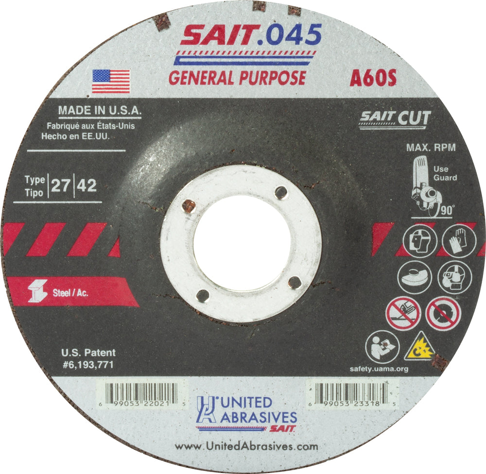 UNITED ABRASIVES SAIT 22011 GRINDING & CUT OFF WHEELS