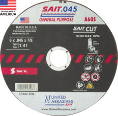 UNITED ABRASIVES SAIT 23106 CUT-OFF SAWS & DISCS