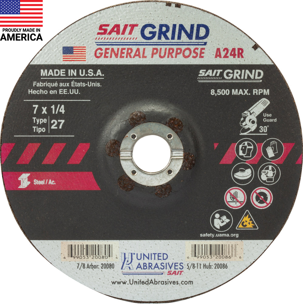 UNITED ABRASIVES SAIT 20080 GRINDING & CUT OFF WHEELS