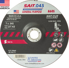 UNITED ABRASIVES SAIT 22053 GRINDING & CUT OFF WHEELS