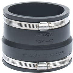 FERNCO Fernco 1051-44 Flexible Pipe Coupling 4 in, AC/Ductile Iron x Cast Iron/Plastic, PVC