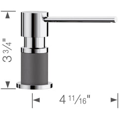 BLANCO Blanco 402304 Lato Soap Dispenser Chrome Cinder