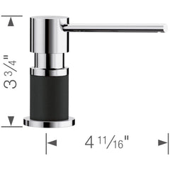 BLANCO BLANCO 402574 Lato Soap Dispenser Chrome Coal Black