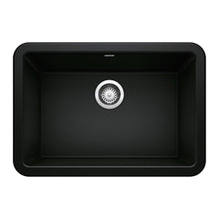 BLANCO BLANCO 402531 Ikon 27 x 19 in. No Hole Granite Composite Single Bowl Farmhouse Kitchen Sink in Coal Black