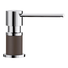 BLANCO BLANCO 402303 Lato Kitchen Soap Dispenser 10 oz Chrome with Café Brown