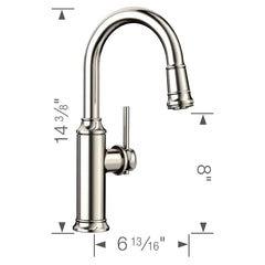 BLANCO Blanco 442514 Empressa Pull-Down Bar Faucet 1.5 GPM Polished Nickel