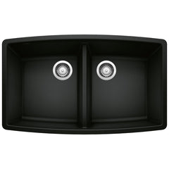 BLANCO Blanco 442937 Performa Equal Double Bowl Kitchen Sink - Coal Black