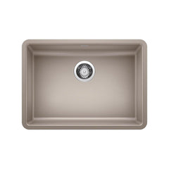 BLANCO BLANCO 442540 Precis 25 x 18 in. No Hole Granite Composite Single Bowl Undermount Kitchen Sink in Truffle