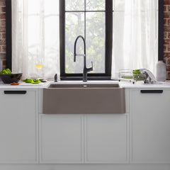 BLANCO Blanco 443114 Ikon 33 Apron Single Bowl Farmhouse Sink - Volcano Gray
