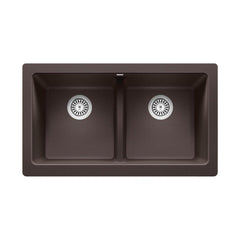 BLANCO Blanco 526552 Vintera Double Bowl Farmhouse Kitchen Sink 33 x 19 in. Cafinchu00e9