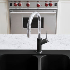 BLANCO Blanco 526392 Urbena Pull-Down Kitchen Faucet 1.5 GPM - Chrome/Anthracite