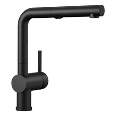 BLANCO BLANCO 526374 Linus Single Handle Pull Out Kitchen Faucet 1.5 GPM - Coal Black