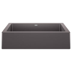 BLANCO BLANCO 526539 Vintera 29-13/16 x 19 in. No Hole Granite Composite Single Bowl Farmhouse Kitchen Sink in Cinder