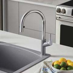 BLANCO Blanco 526396 Urbena Pull-Down Kitchen Faucet 1.5 GPM Chrome/Metallic Gray