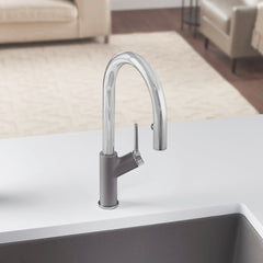 BLANCO Blanco 526396 Urbena Pull-Down Kitchen Faucet 1.5 GPM Chrome/Metallic Gray