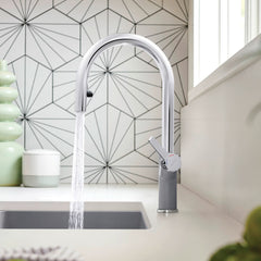 BLANCO Blanco 526396 Urbena Pull-Down Kitchen Faucet 1.5 GPM Chrome/Metallic Gray