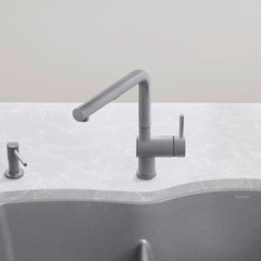 BLANCO Blanco 526370 Linus Pull-Out Kitchen Faucet 1.5 GPM Metallic Gray
