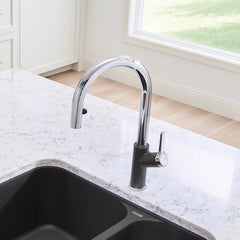 BLANCO Blanco 526395 Urbena Pull-Down Kitchen Faucet 1.5 GPM Chrome/Cinder