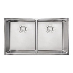 FRANKE Franke CUX120 Cube 31.5-in. x 17.7-in. 18 Gauge Stainless Steel Undermount Double Bowl Kitchen Sink