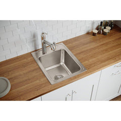 ELKAY Elkay DLR172210OS4 Lustertone 17 x 22 in. 4 Hole Stainless Steel Sink