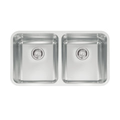 FRANKE Franke GDX12031 Grande 32-7/8 x 18-3/4 in. No Hole Stainless Steel Double Bowl Undermount Kitchen Sink