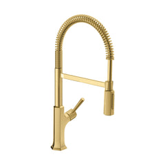 HANSGROHE Hansgrohe 04851250 Locarno Single Handle Pull Down Kitchen Faucet in Brushed Gold Optic