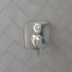 HANSGROHE Hansgrohe 15708001 Ecostat E Two Handle Thermostatic Valve Trim in Chrome