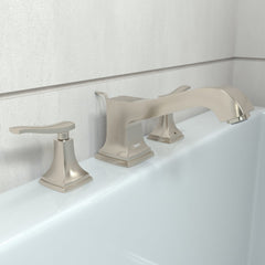 HANSGROHE Hansgrohe 31428821 Metropol Classic 3-Hole Roman Tub Set Trim with Lever Handles in Brushed Nickel