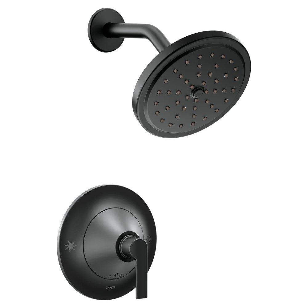 MOEN Moen TS2202BL Doux One Handle Single Function Shower Faucet in Matte Black (Trim Only)