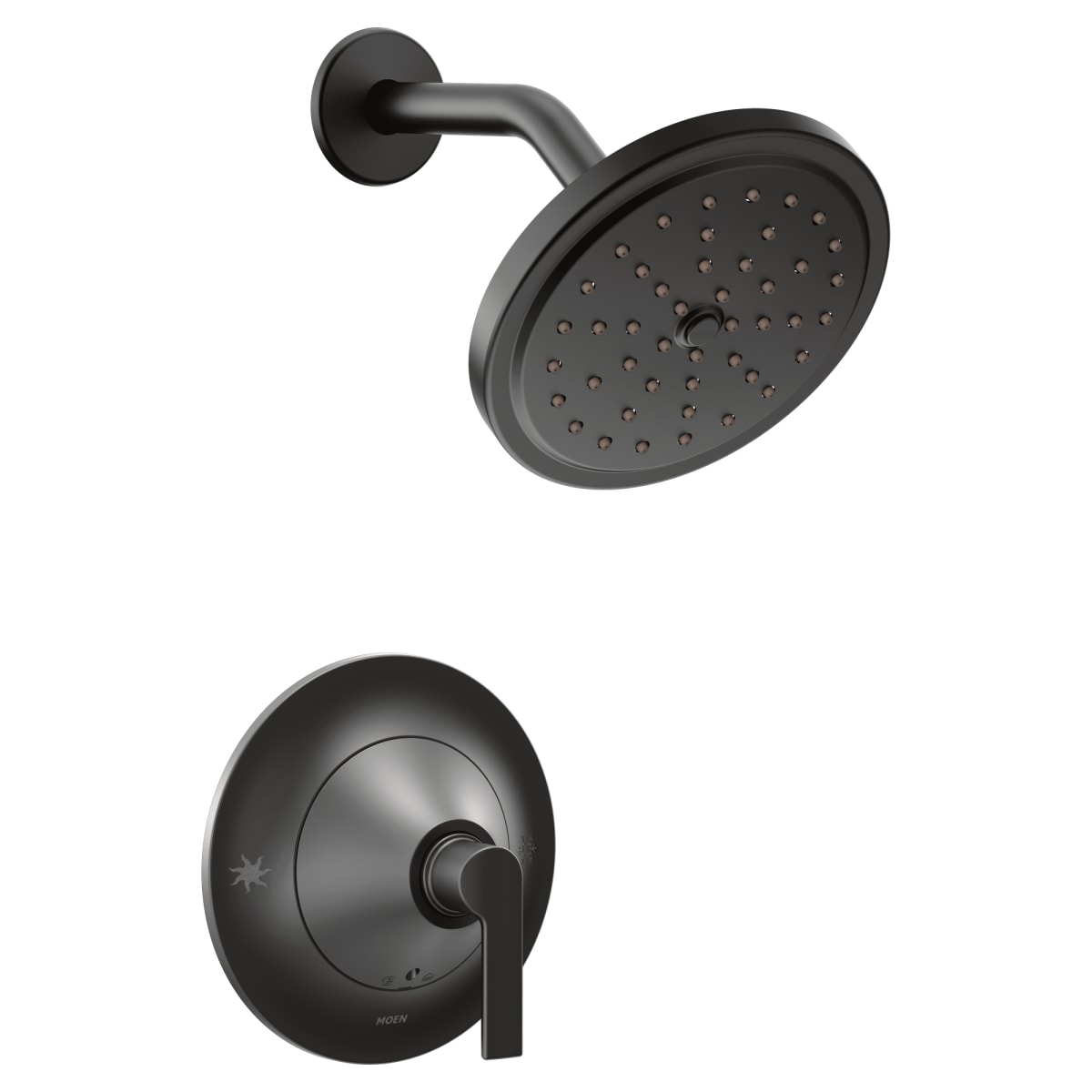 MOEN Moen TS2202BL Doux One Handle Single Function Shower Faucet in Matte Black (Trim Only)