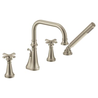 MOEN Moen TS44506BN Colinet Two Handle Deck-Mount Roman Tub Faucet Trim with Cross Handles and Handshower