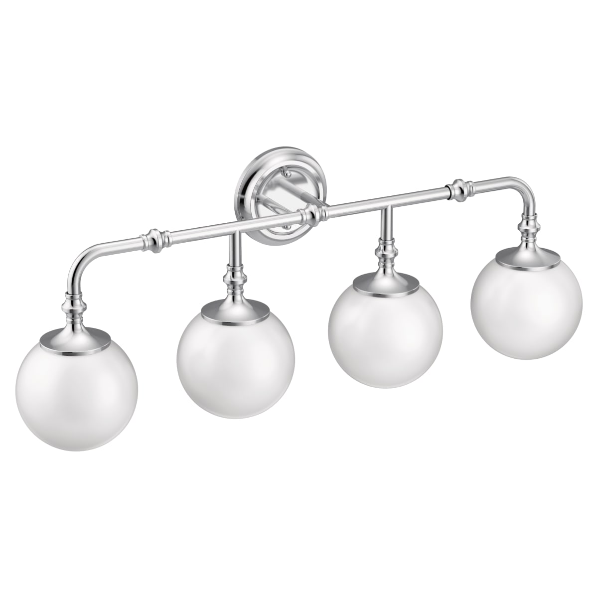 MOEN Moen YB0564CH Colinet 3-Light Dual-Mount Bath Bathroom Vanity Fixture with Frosted Glass in Chrome