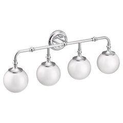 MOEN Moen YB0564CH Colinet 3-Light Dual-Mount Bath Bathroom Vanity Fixture with Frosted Glass in Chrome