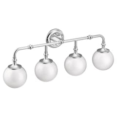 MOEN Moen YB0564CH Colinet 3-Light Dual-Mount Bath Bathroom Vanity Fixture with Frosted Glass in Chrome