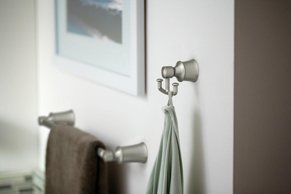 MOEN Moen YB2103BN Dartmoor 2 Robe Hook in Brushed Nickel