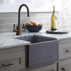 NATIVE TRAILS Native Trails NSB1515-S Ventana 15 x 15 in. Apron Front and Undermount NativeStone® Bar Sink in Slate