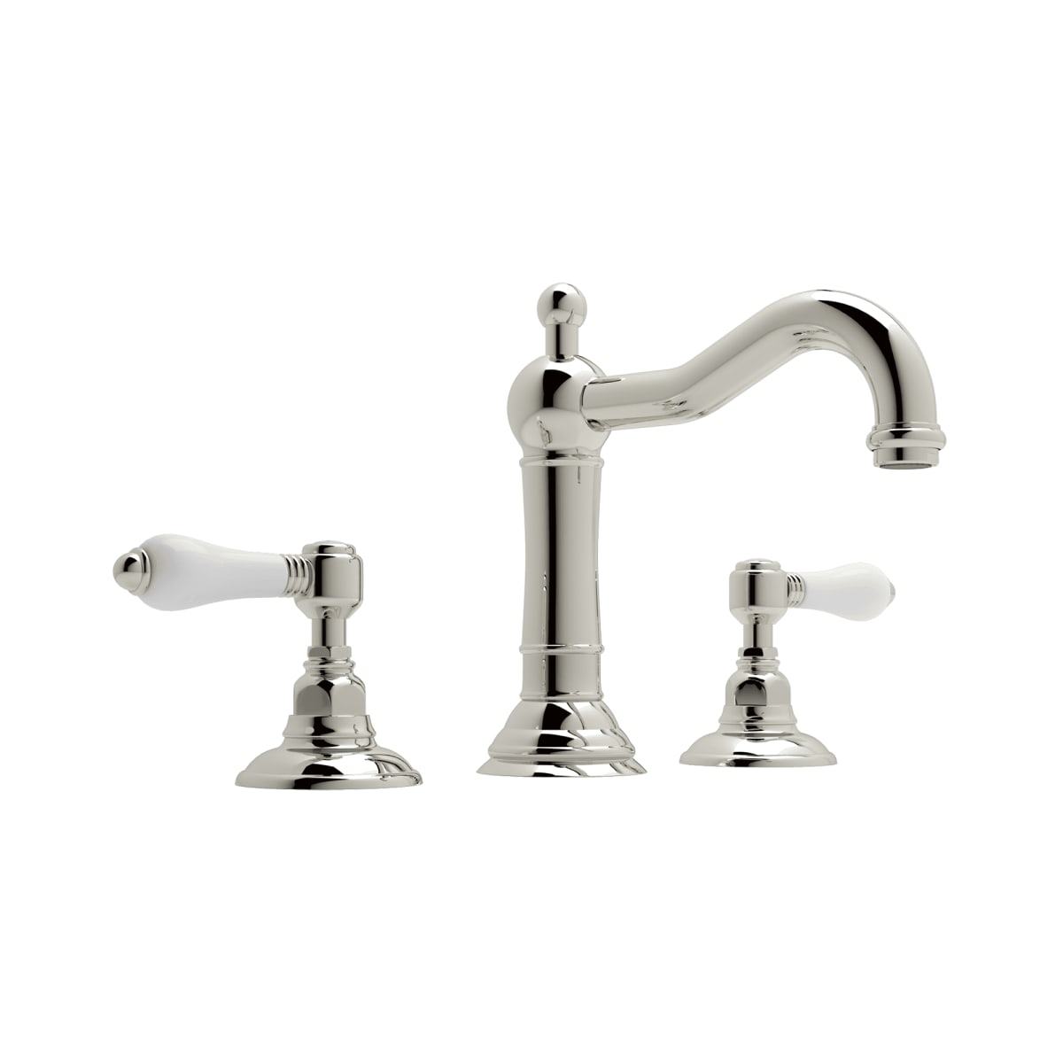 ROHL ROHL A1409LPPN-2 Country Bath Two Handle Widespread Bathroom Sink Faucet in Polished Nickel