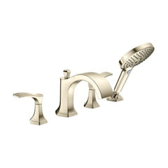 HANSGROHE Hansgrohe 04817830 Locarno 4-Hole Roman Tub Set Trim with 1.75 GPM Handshower in Polished Nickel