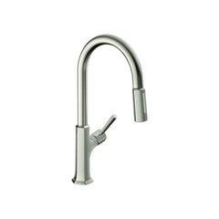 HANSGROHE Hansgrohe 04852800 Locarno Single Handle Pull Down Kitchen Faucet in Steel Optic