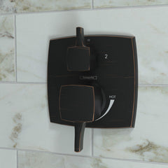 HANSGROHE Hansgrohe 15865921 Ecostat Classic Pressure Balance Trim Classic Square with Diverter in Rubbed Bronze