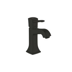 HANSGROHE Hansgrohe 31300671 Metropol Classic Single Handle Monoblock Bathroom Sink Faucet in Matte Black