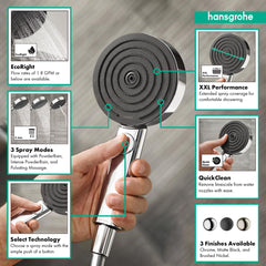 HANSGROHE Hansgrohe 24111821 Pulsify S Handshower 105 3-Jet 2.5 GPM