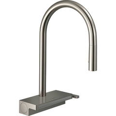 HANSGROHE Hansgrohe 73837801 Aquno Select HighArc Kitchen Faucet, 3-Spray Pull-Down, 1.75 GPM in Stainless Steel Optic