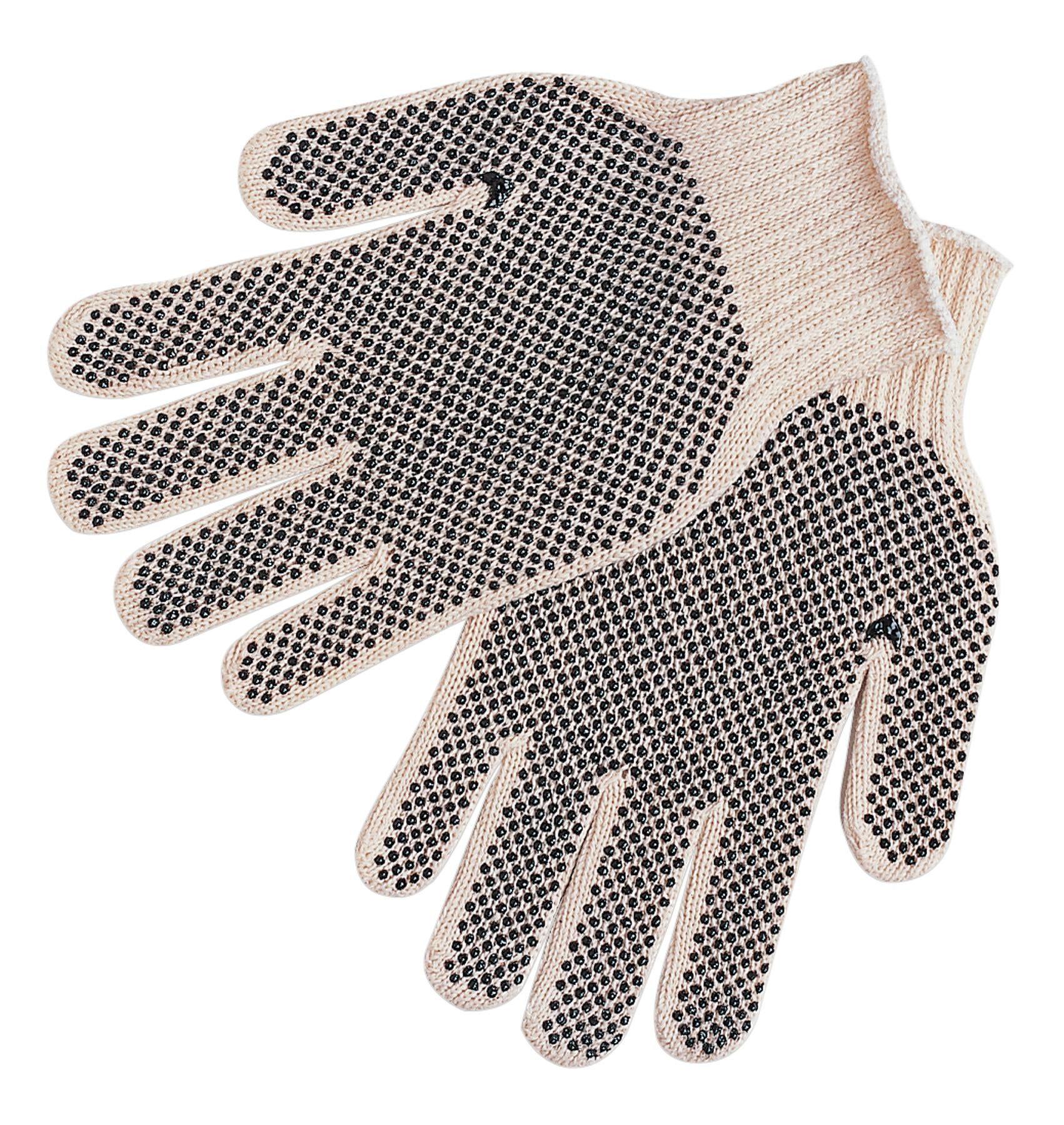 MCR SAFETY MCR Safety 9660XSM Cotton String Knit Work Gloves, PVC Dots, XS Size