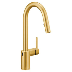 MOEN Moen 7565EWBG Align Single Handle Pull Down Touchless Kitchen Faucet in Brushed Gold