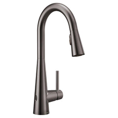 MOEN Moen 7864EWBLS Sleek MotionSense Wave Single Handle Pull Down Touchless Kitchen Faucet in Black Stainless