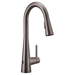 MOEN Moen 7864EWBLS Sleek MotionSense Wave Single Handle Pull Down Touchless Kitchen Faucet in Black Stainless