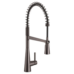 MOEN Moen 5925BLS Sleek Single Handle Pull Down Kitchen Faucet in Black Stainless Steel